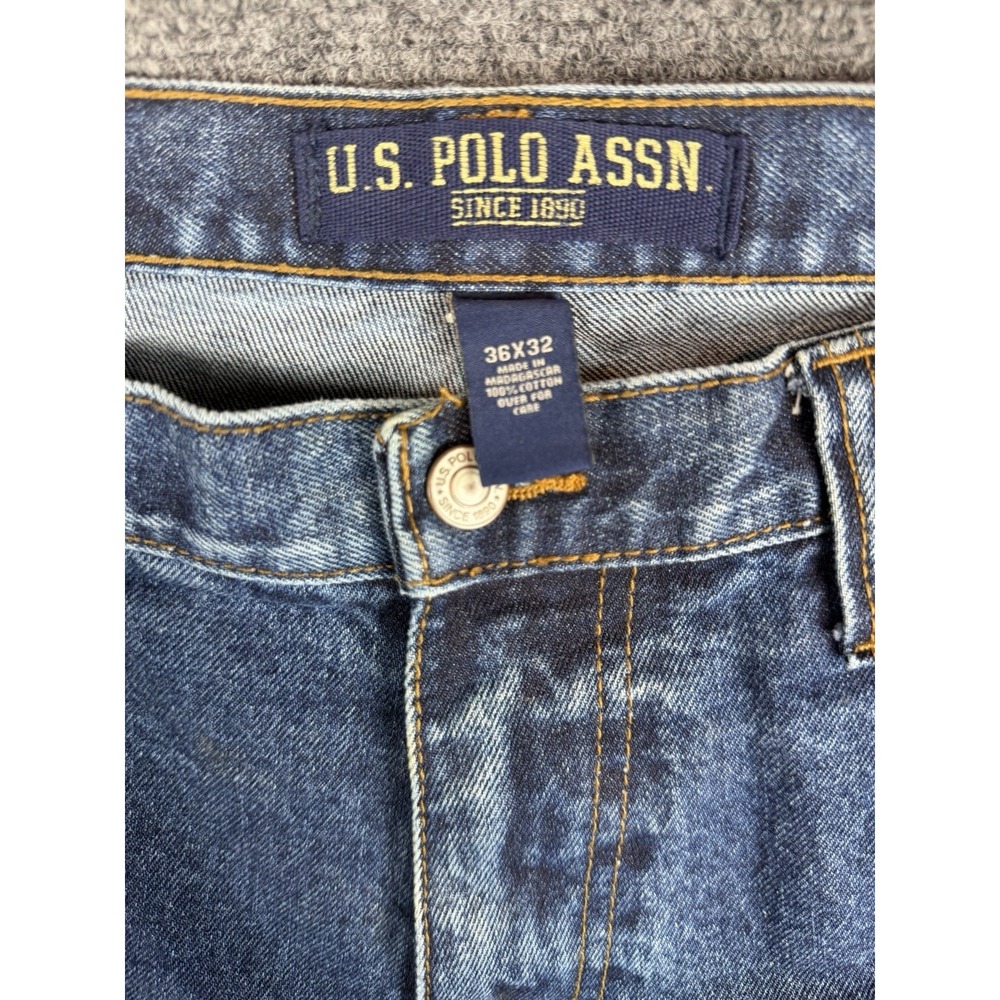 U.S. Polo Assn Vtg Y2K Carpenter Jeans Mens Size 36x32 Wide-leg Baggy skater - Picture 4 of 12